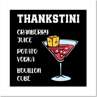 Thankstini Thanksgiving Drink Posters and Art